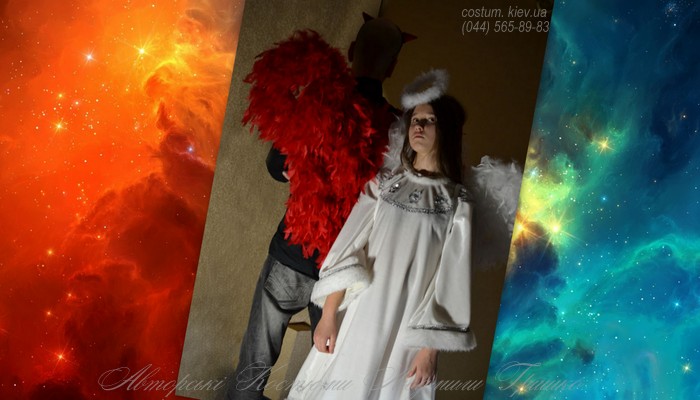 костюмы ангела и демона маскарадные фото коллаж