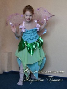 фото костюма феи винкс для девочки и большие розовые крылья