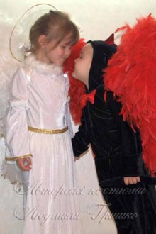 фото маскарадных костюмов чертика и ангелочка
