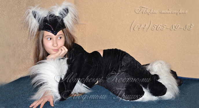 фото костюм черной кошки на Хеллоуин