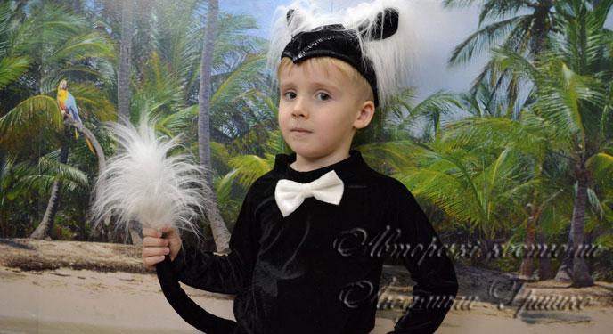 фото костюм кота на Halloween для мальчика