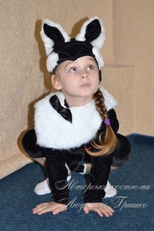 костюм котенка с манишкой и шапочкой фото