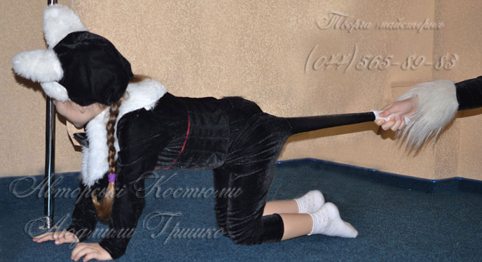 фото костюм котенка на Хеллоуин карнавальный детский