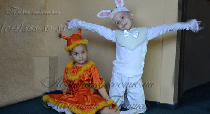 белочка и зайчик фото детских карнавальных костюмов