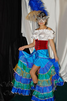 фото авторского карнавального костюма канкан