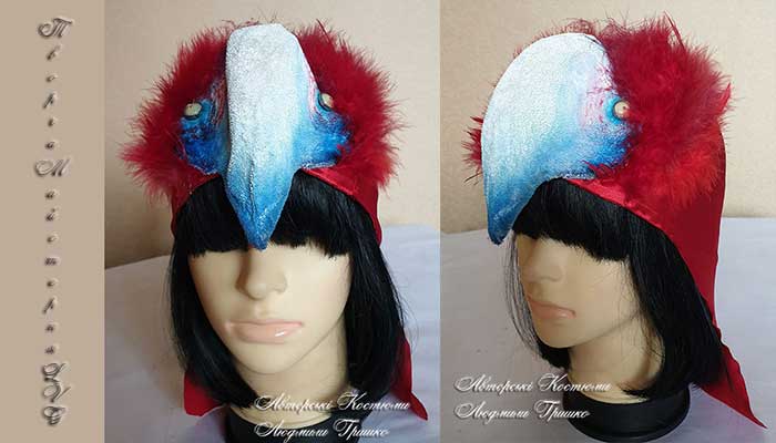 шапка папуга - карнавальні аксесуари