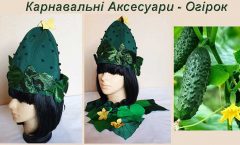 Огірок шапка та комір з листочками